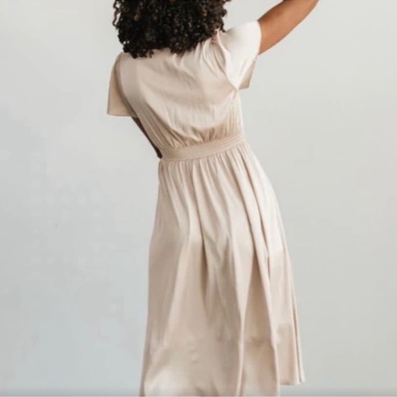 Baltic Born Poppy Satin Midi Dress in Ivory small NWT - Picture 2 of 8